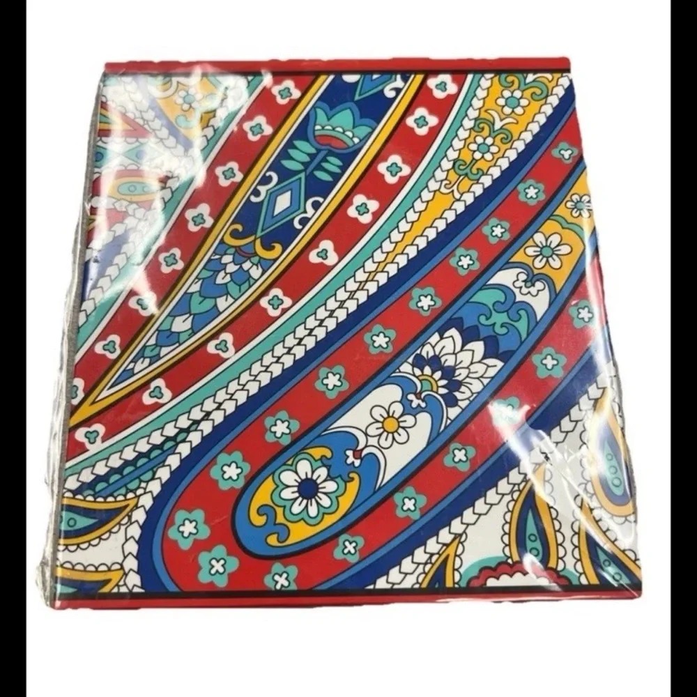 Vera Bradley Forget-Me-Nots Stationery Set Marina  Paisley Design.